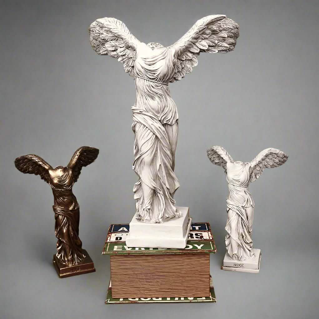Winged Victory of Samothrace Statue – Classical Greek Goddess Nike Sculpture Replica for Home Décor & Art Collectors - L - Gold -