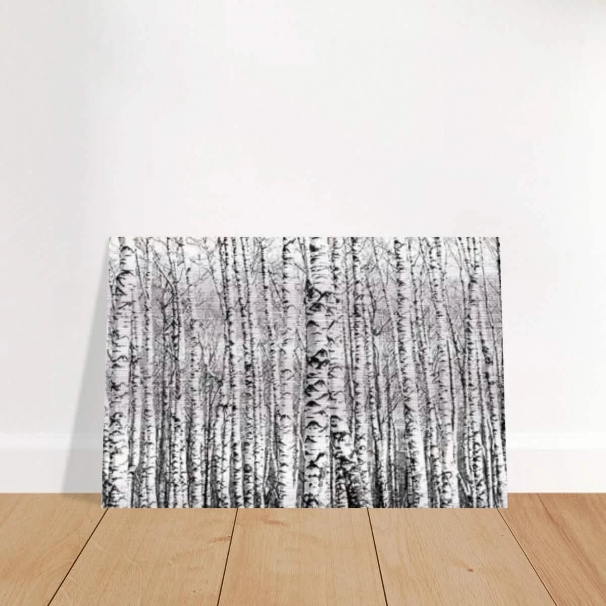 Winter Birch – A Minimalist Forest Escape Wall art - Brushed Aluminum Print - 50x75 cm / 20x30″ -