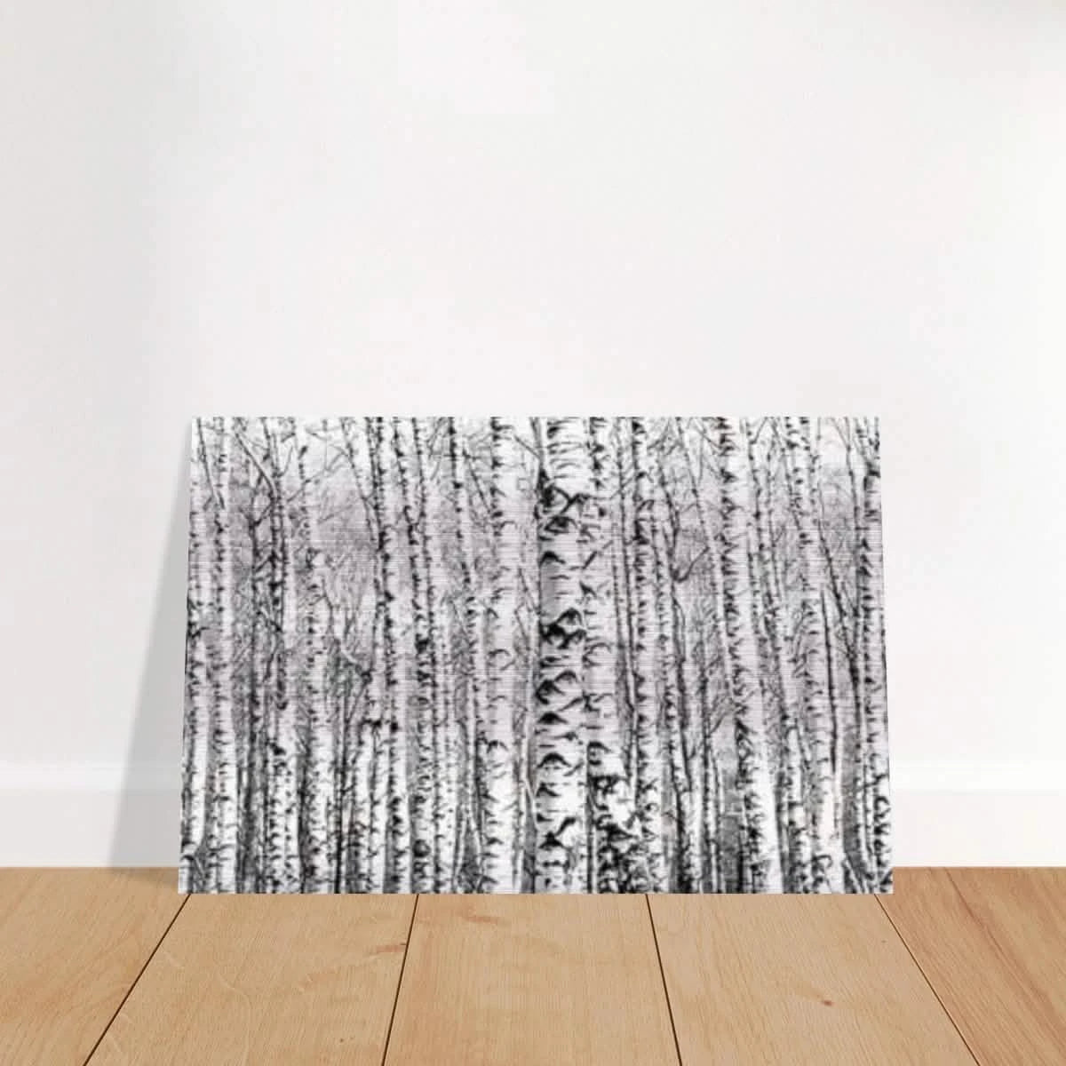 Winter Birch – A Minimalist Forest Escape Wall art - Brushed Aluminum Print - 30x45 cm / 12x18″ -