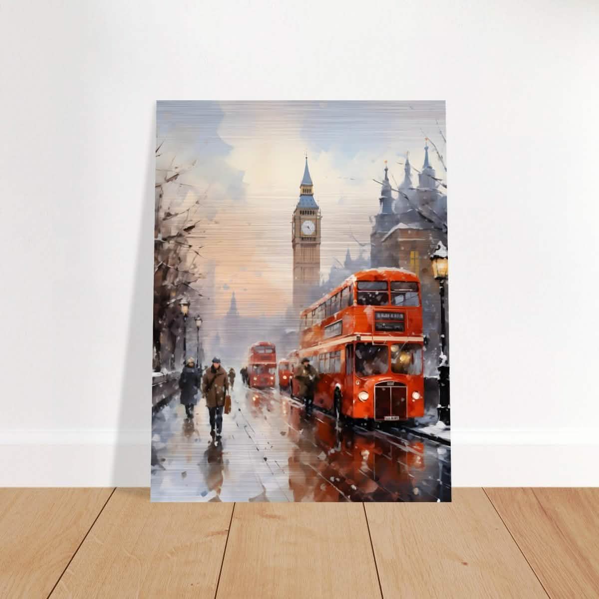 Winter by Big Ben | City Art Wall art print - Brushed Aluminum Print - 30x40 cm / 12x16″ -