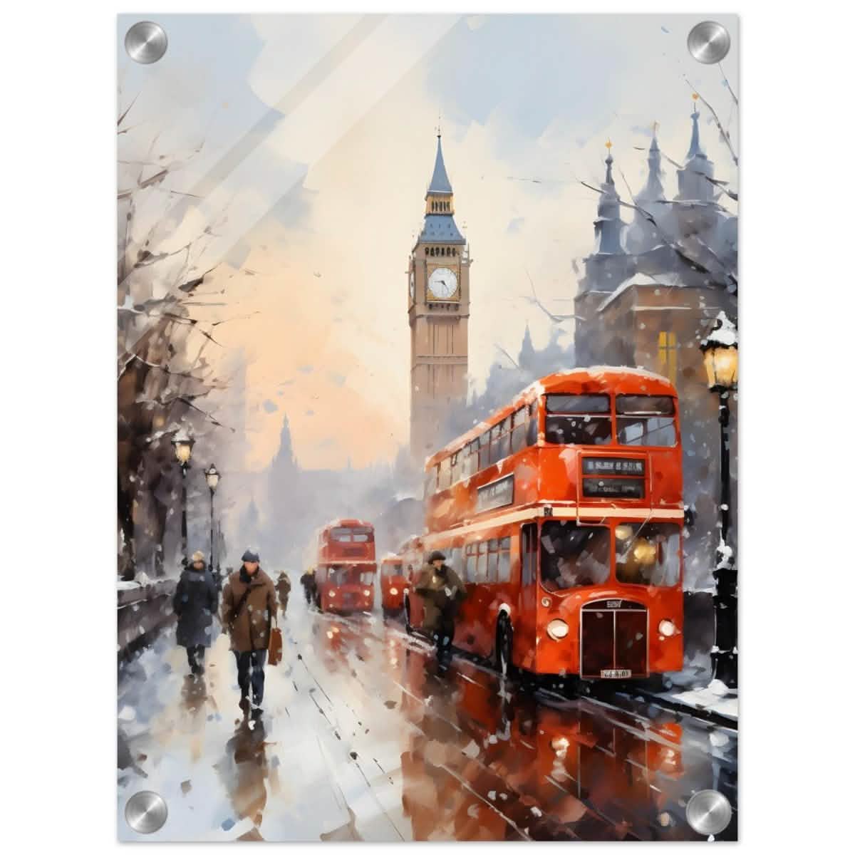 Winter by Big Ben | City Art Wall art print - Acrylic Print - 30x40 cm / 12x16″ -