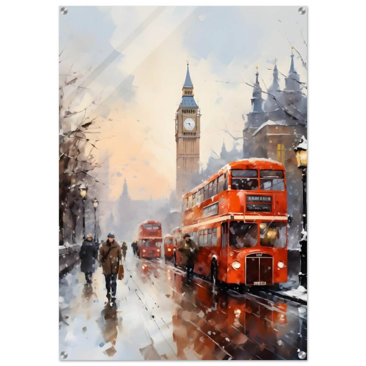 Winter by Big Ben | City Art Wall art print - Acrylic Print - 70x100 cm / 28x40″ -