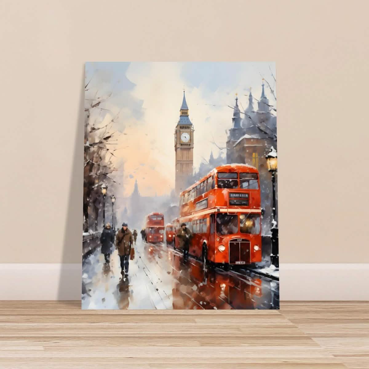 Winter by Big Ben | City Art Wall art print - Aluminum Print - 40x50 cm / 16x20″ -
