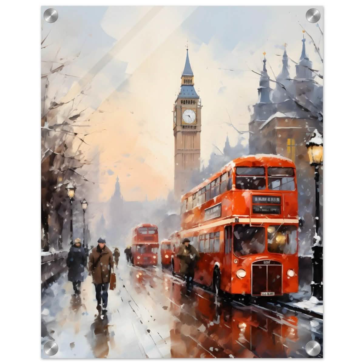 Winter by Big Ben | City Art Wall art print - Acrylic Print - 40x50 cm / 16x20″ -