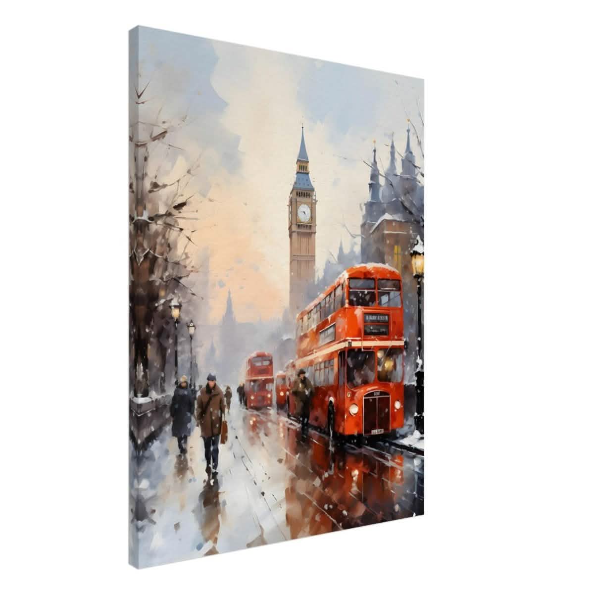 Winter by Big Ben | City Art Wall art print - Canvas - 60x80 cm / 24x32″ -