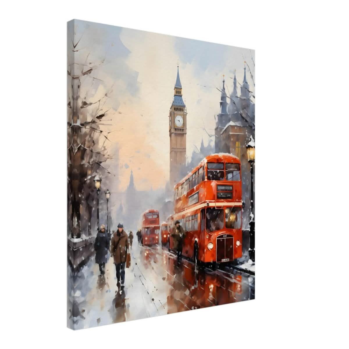 Winter by Big Ben | City Art Wall art print - Canvas - 50x60 cm / 20x24″ -