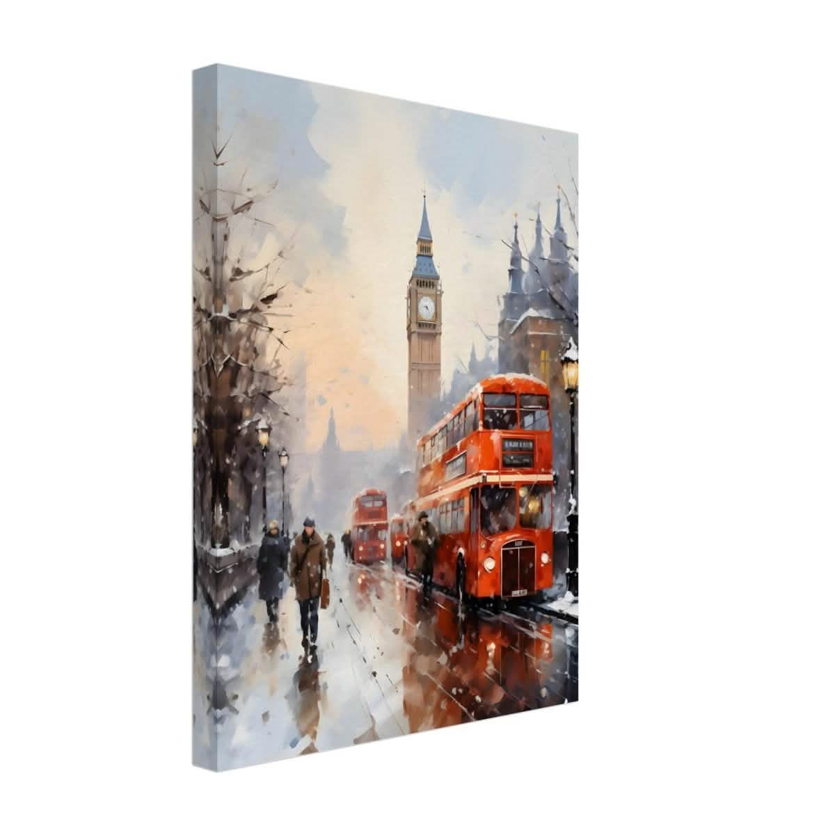 Winter by Big Ben | City Art Wall art print - Canvas - 30x40 cm / 12x16″ -