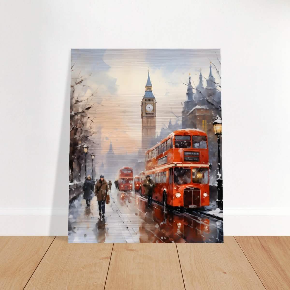 Winter by Big Ben | City Art Wall art print - Brushed Aluminum Print - 40x50 cm / 16x20″ -