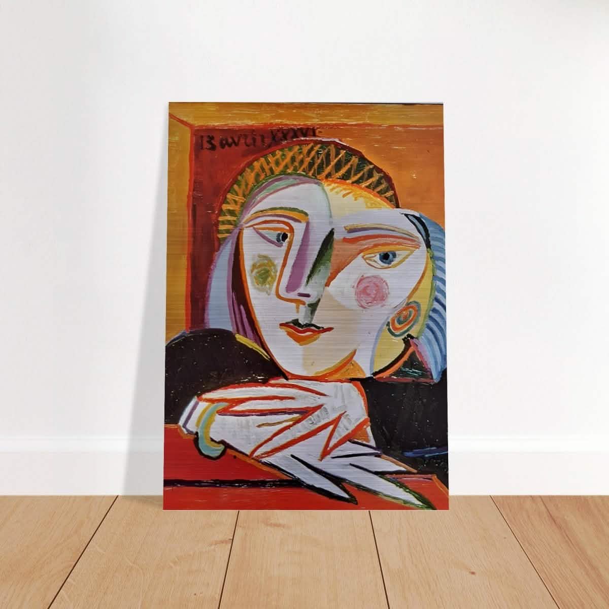 Woman by the window by Pablo Picasso 1936 - Brushed Aluminum Print - 70x100 cm / 28x40″ -