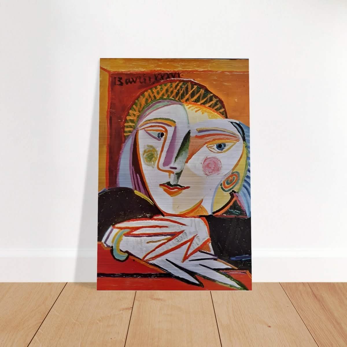 Woman by the window by Pablo Picasso 1936 - Brushed Aluminum Print - 40x60 cm / 16x24″ -