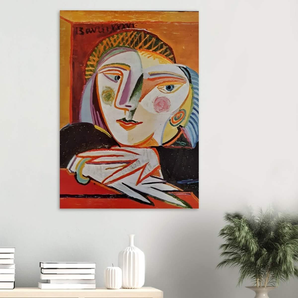 Woman by the window by Pablo Picasso 1936 - Wood Prints - 70x100 cm / 28x40″ - 20 mm