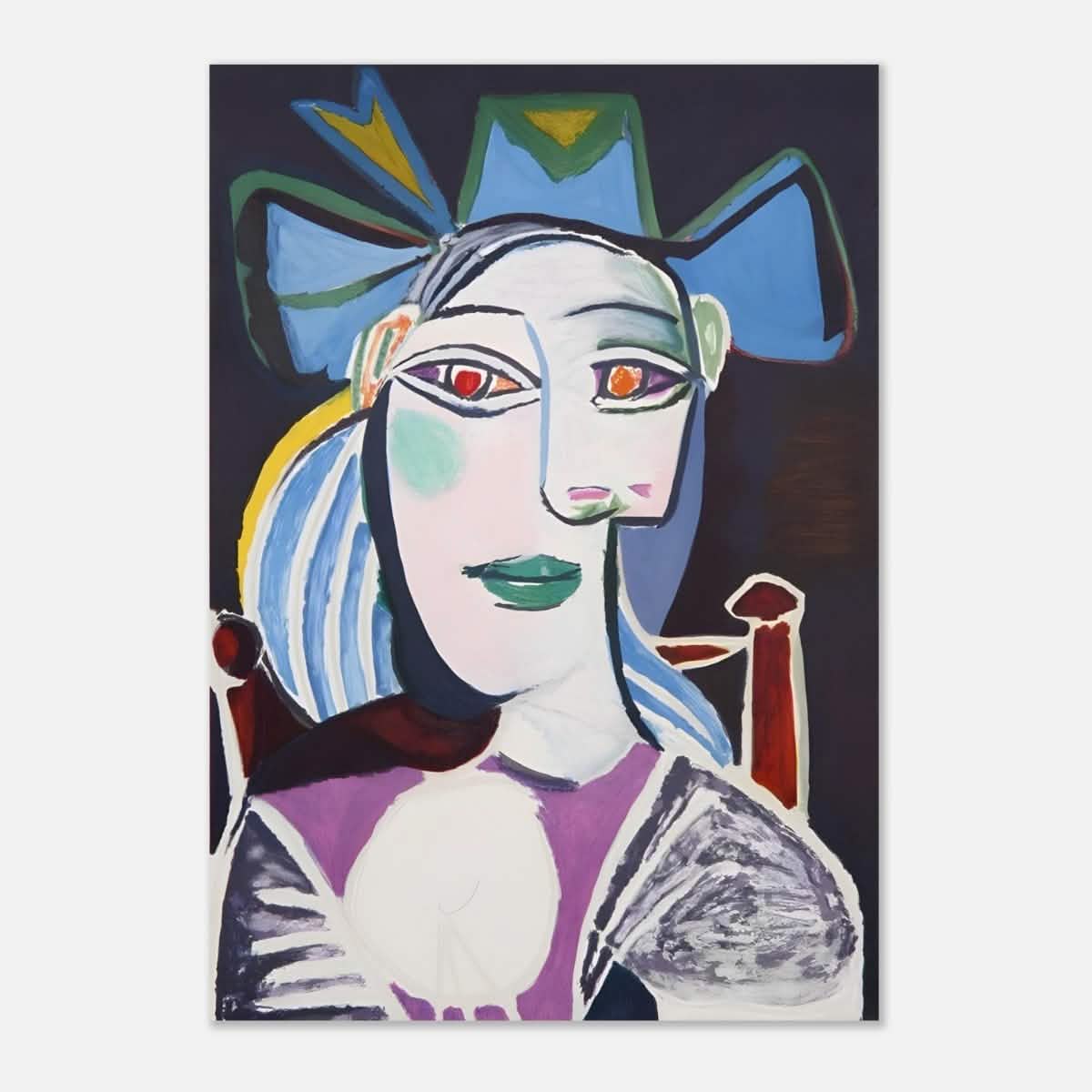Woman In a Blue Hat by Pablo Picasso - Aluminum Print - 70x100 cm / 28x40″ -