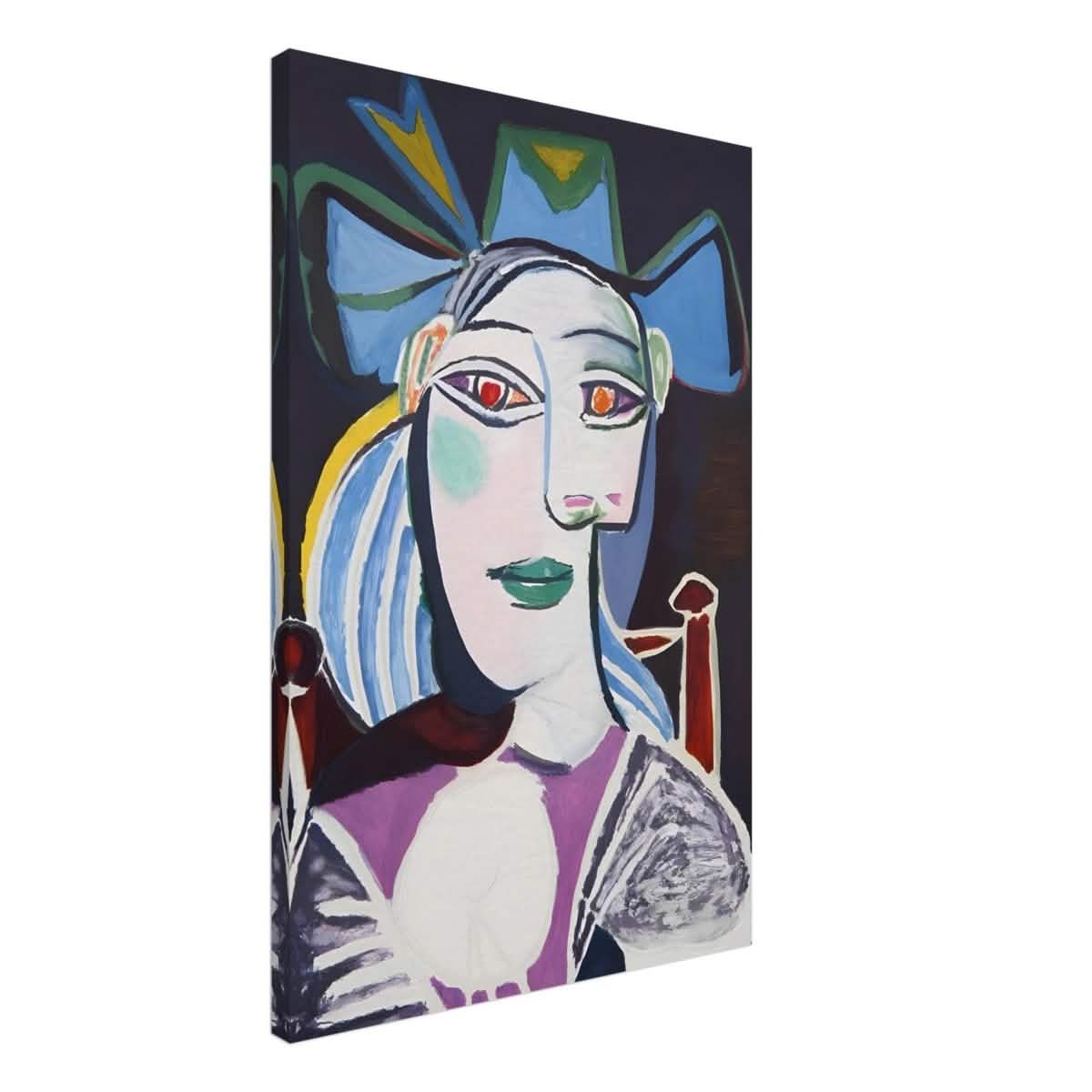 Woman In a Blue Hat by Pablo Picasso - Canvas - 60x90 cm / 24x36″ - Thick