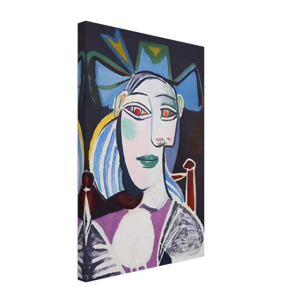 Woman In a Blue Hat by Pablo Picasso - Canvas - 30x45 cm / 12x18″ - Slim