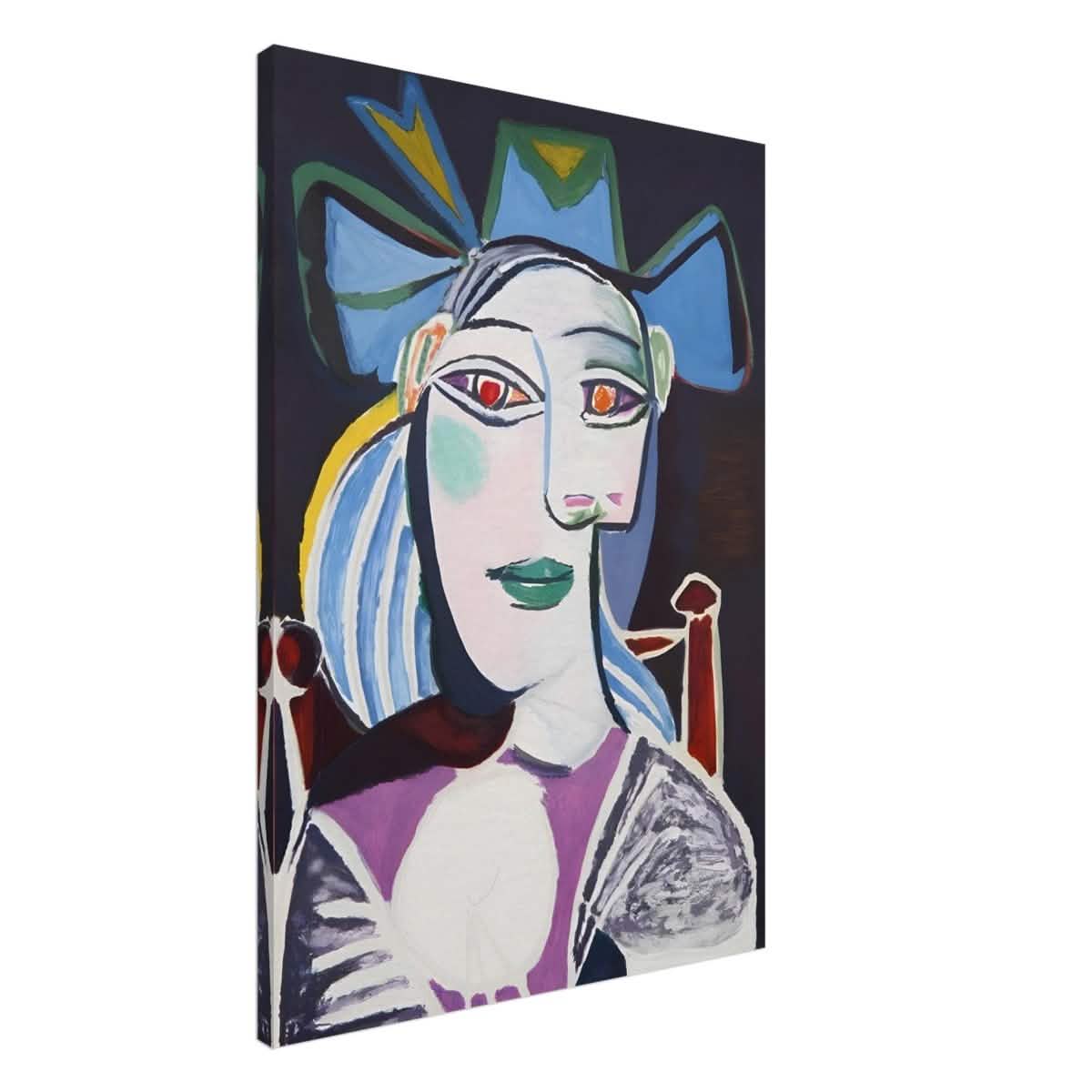 Woman In a Blue Hat by Pablo Picasso - Canvas - 70x100 cm / 28x40″ - Thick