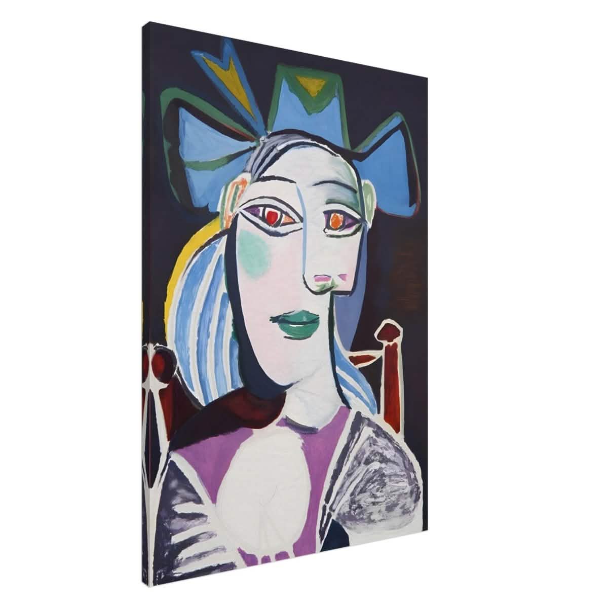 Woman In a Blue Hat by Pablo Picasso - Canvas - 70x100 cm / 28x40″ - Slim