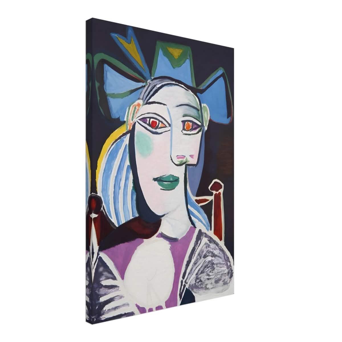 Woman In a Blue Hat by Pablo Picasso - Canvas - 50x75 cm / 20x30″ - Thick
