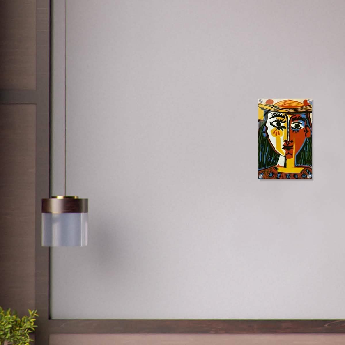 Woman in a Hat by Pablo Picasso 1962 - Acrylic Print - 30x45 cm / 12x18″ -