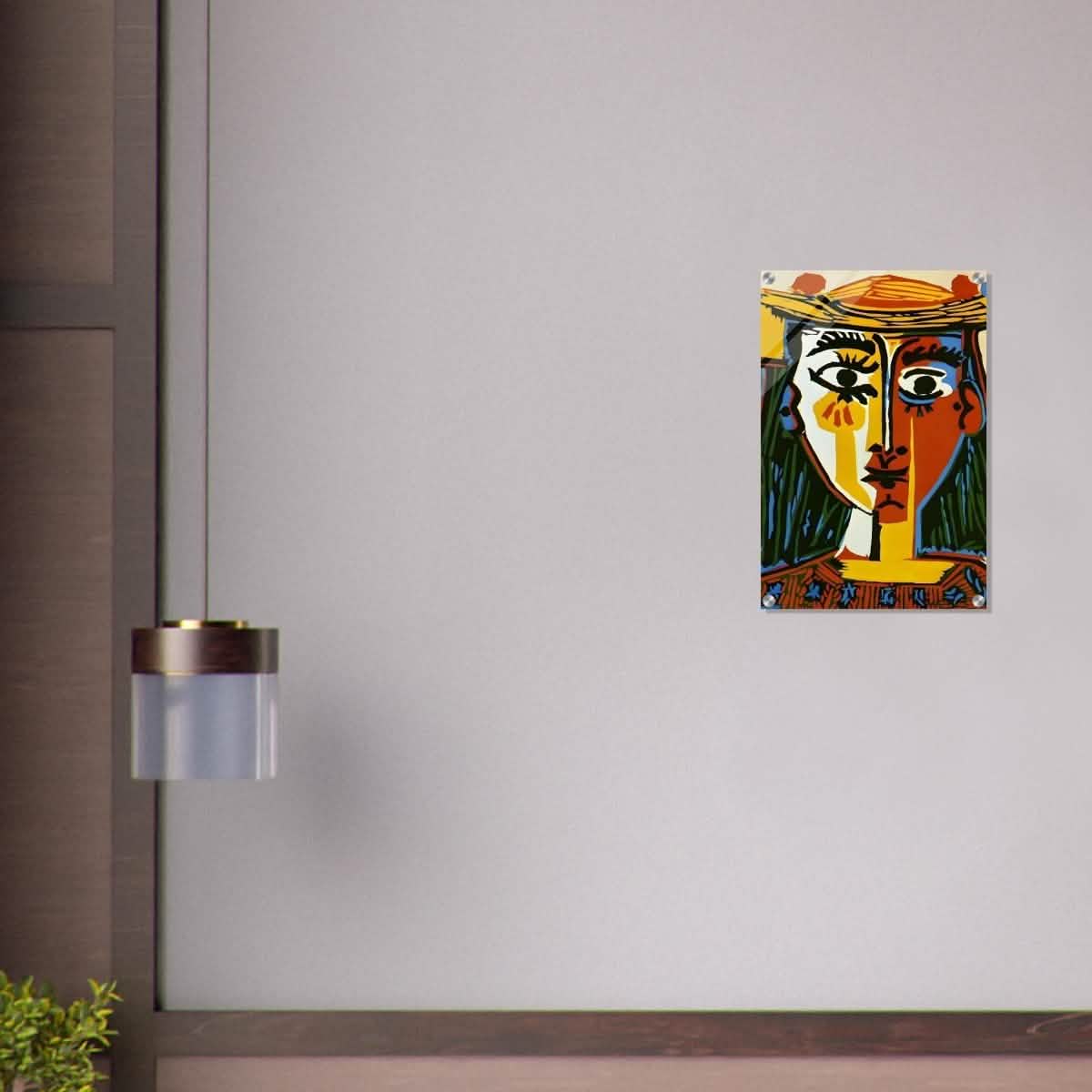 Woman in a Hat by Pablo Picasso 1962 - Acrylic Print - 40x60 cm / 16x24″ -