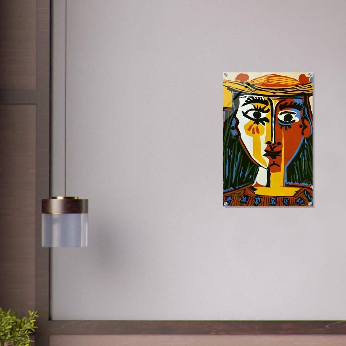 Woman in a Hat by Pablo Picasso 1962 - Acrylic Print - 50x75 cm / 20x30″ -