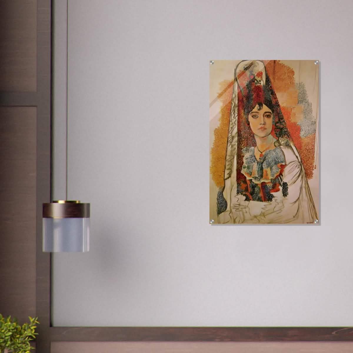 Woman In A Mantilla By Pablo Picasso - Acrylic Print - 60x90 cm / 24x36″ -