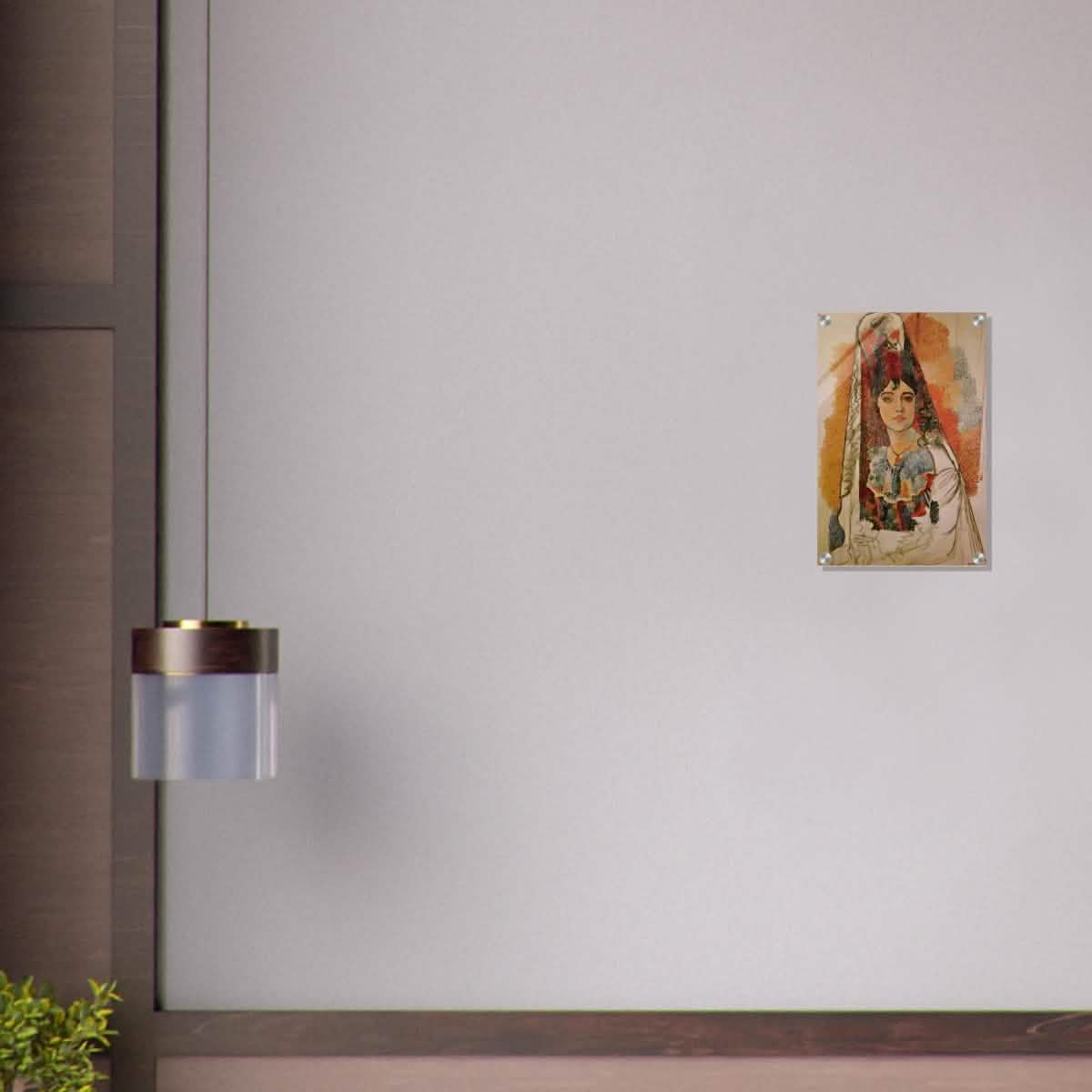 Woman In A Mantilla By Pablo Picasso - Acrylic Print - 30x45 cm / 12x18″ -