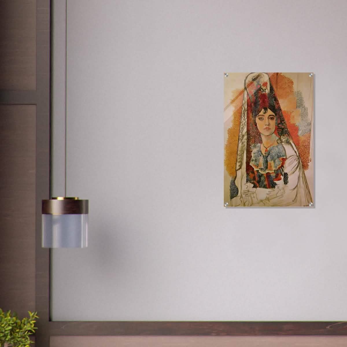 Woman In A Mantilla By Pablo Picasso - Acrylic Print - 50x75 cm / 20x30″ -