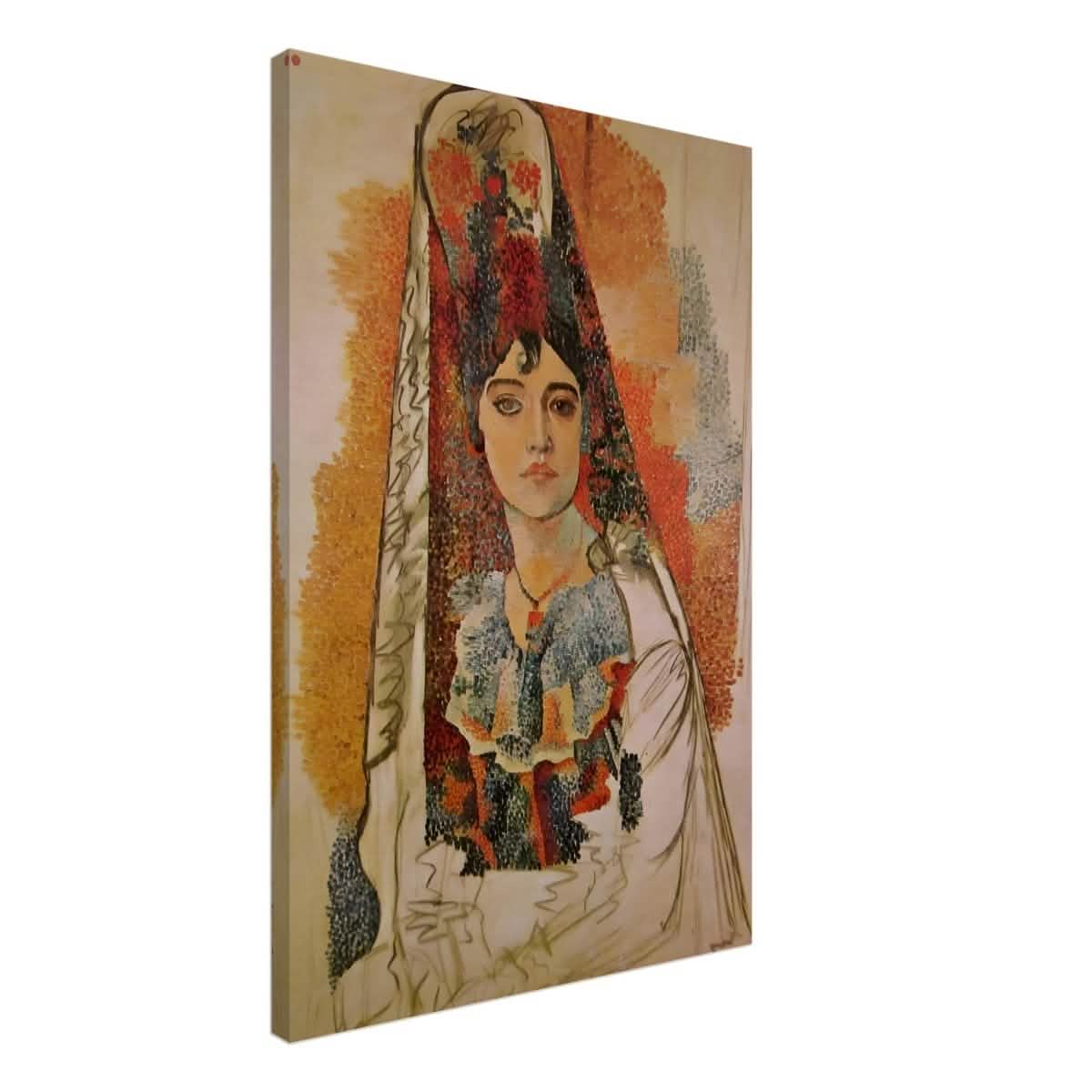 Woman In A Mantilla By Pablo Picasso - Canvas - 60x90 cm / 24x36″ - Thick