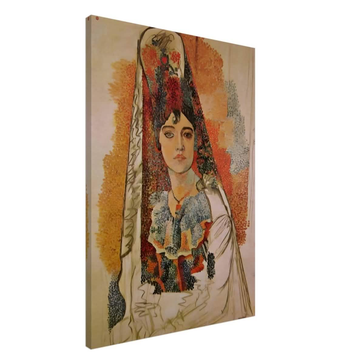 Woman In A Mantilla By Pablo Picasso - Canvas - 70x100 cm / 28x40″ - Thick