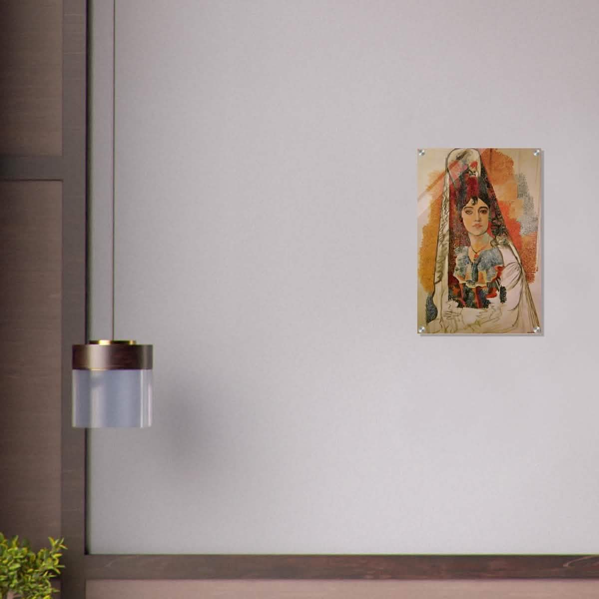 Woman In A Mantilla By Pablo Picasso - Acrylic Print - 40x60 cm / 16x24″ -