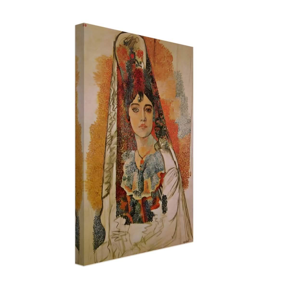Woman In A Mantilla By Pablo Picasso - Canvas - 30x45 cm / 12x18″ - Thick