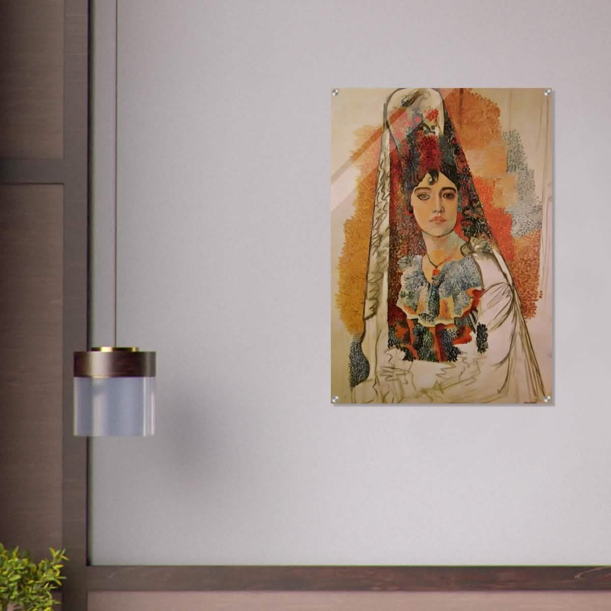 Woman In A Mantilla By Pablo Picasso - Acrylic Print - 70x100 cm / 28x40″ -