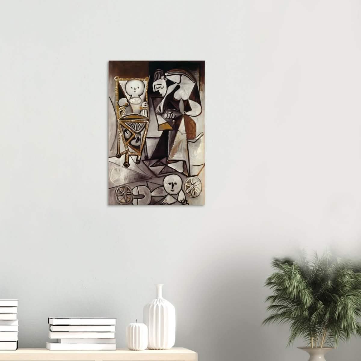 Woman Surrounded by Her Children by Pablo Picasso 1950 - Wood Prints - 40x60 cm / 16x24″ - 20 mm