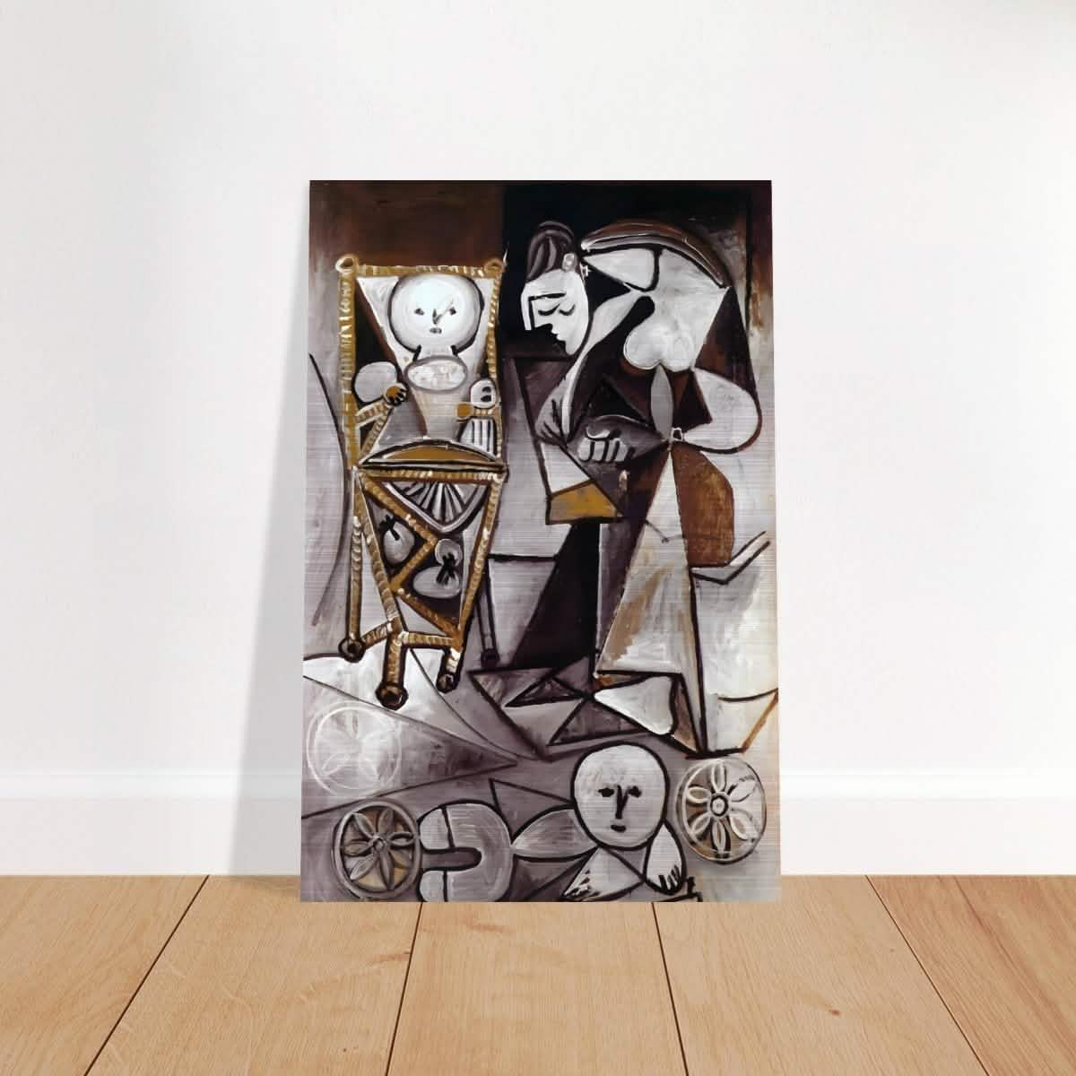 Woman Surrounded by Her Children by Pablo Picasso 1950 - Brushed Aluminum Print - 40x60 cm / 16x24″ -