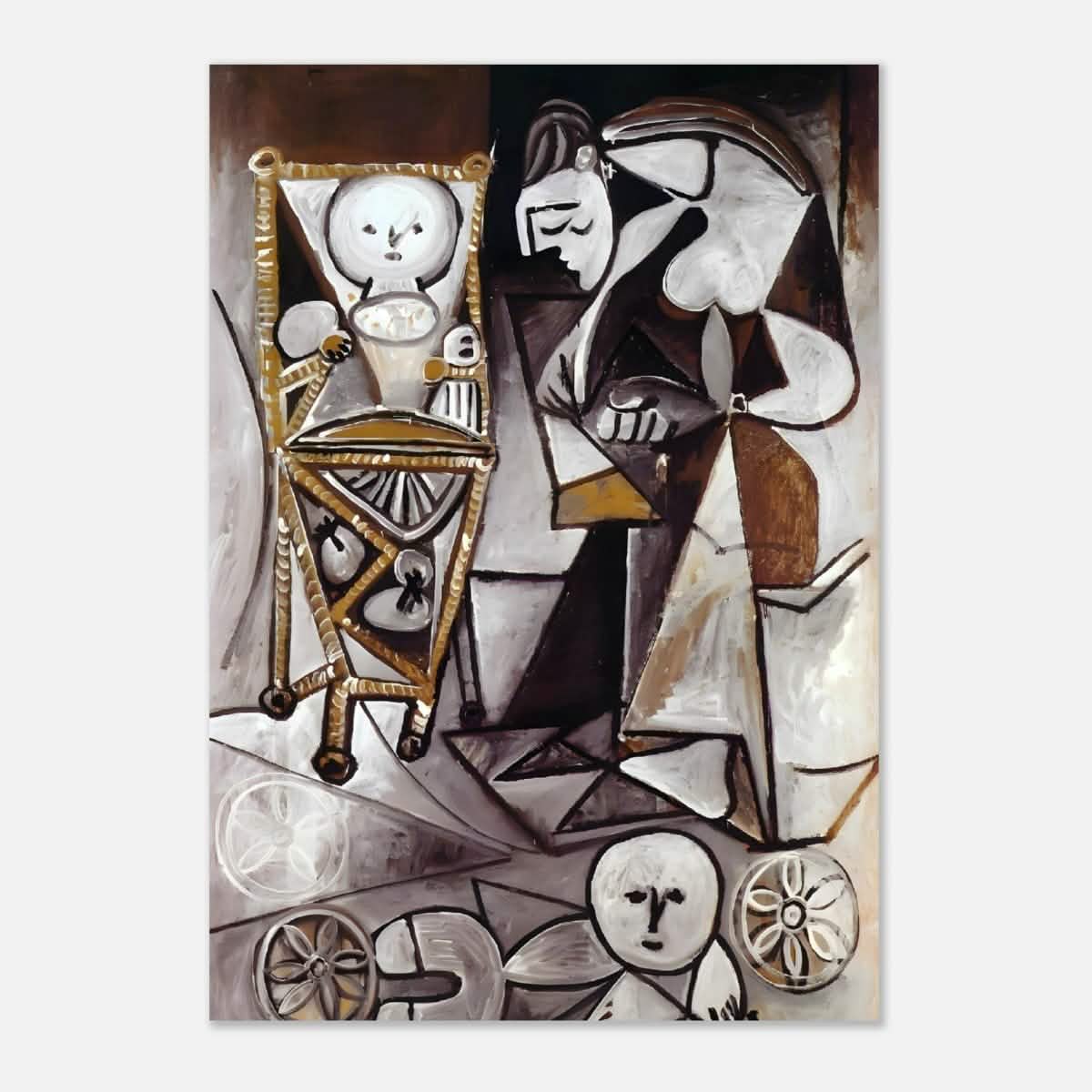 Woman Surrounded by Her Children by Pablo Picasso 1950 - Aluminum Print - 70x100 cm / 28x40″ -
