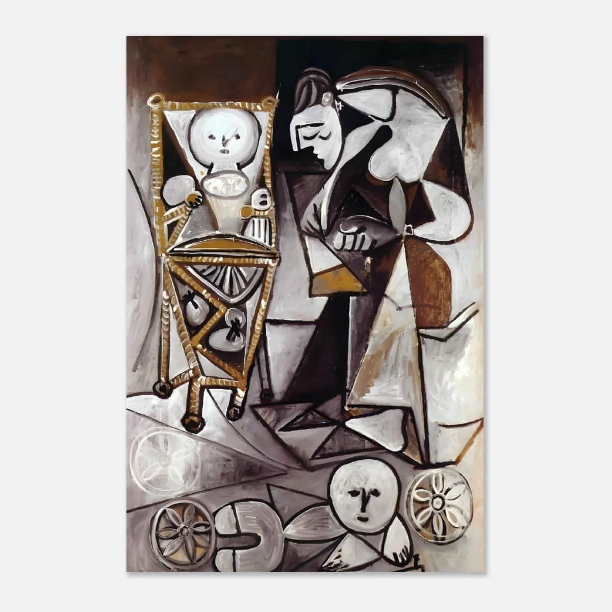Woman Surrounded by Her Children by Pablo Picasso 1950 - Aluminum Print - 50x75 cm / 20x30″ -