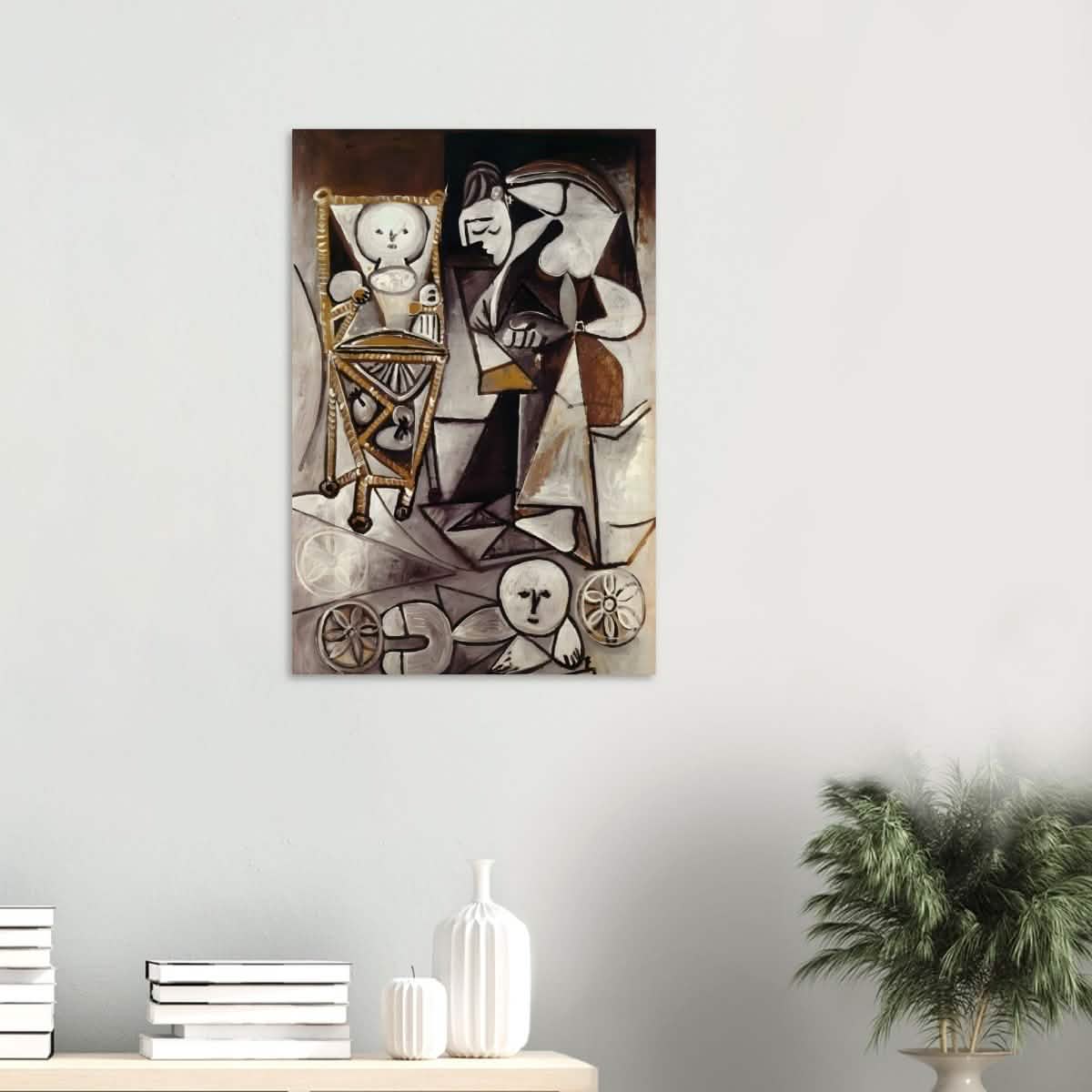 Woman Surrounded by Her Children by Pablo Picasso 1950 - Wood Prints - 50x75 cm / 20x30″ - 10 mm