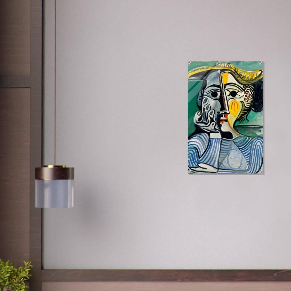 Woman with yellow hat (Jacqueline) by Pablo Picasso - Acrylic Print - 50x75 cm / 20x30″ -