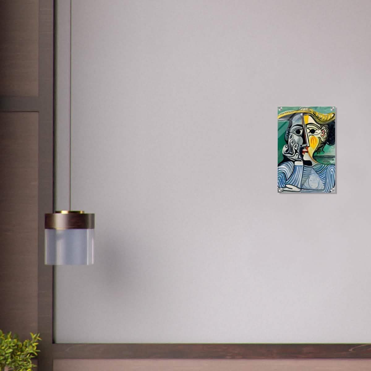 Woman with yellow hat (Jacqueline) by Pablo Picasso - Acrylic Print - 30x45 cm / 12x18″ -