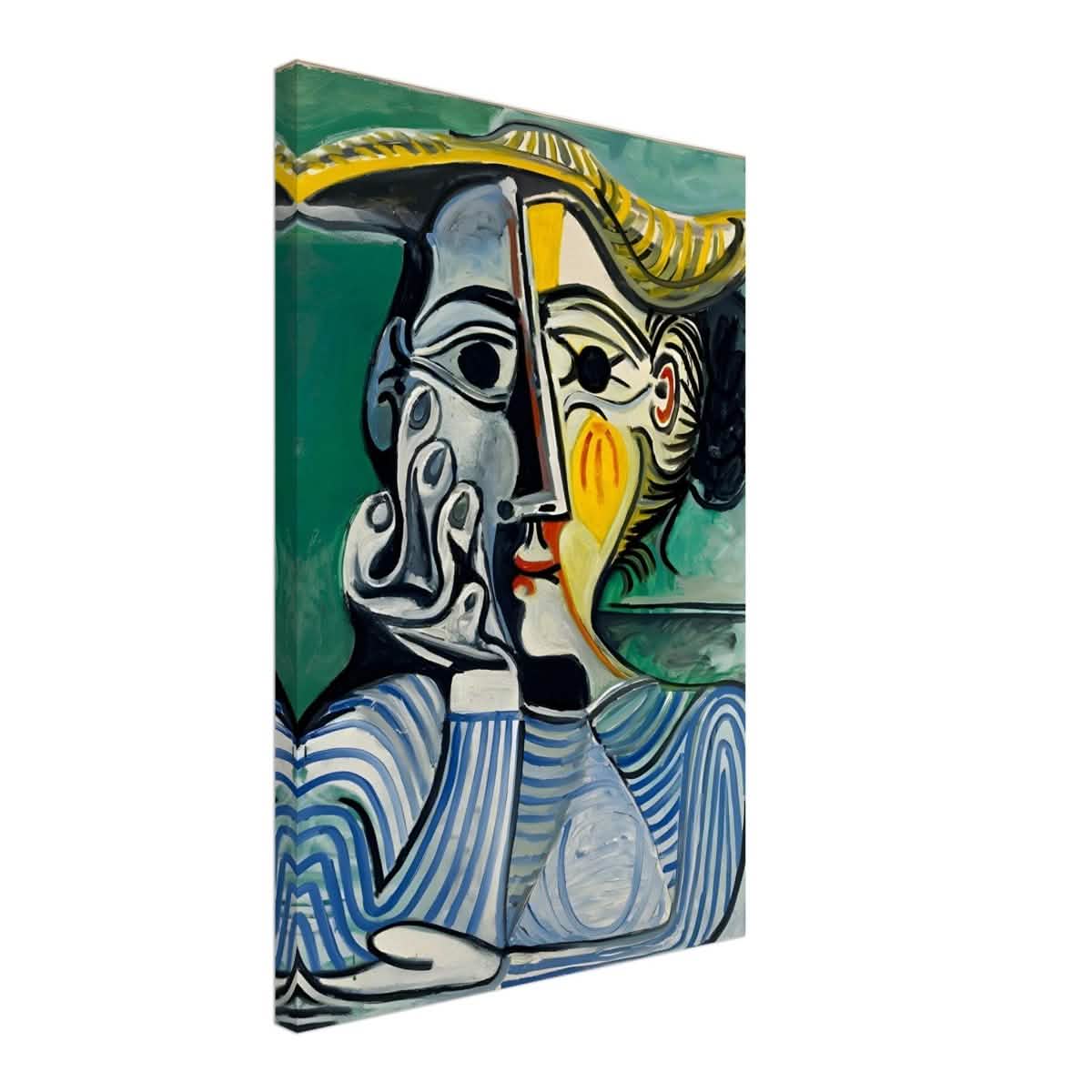 Woman with yellow hat (Jacqueline) by Pablo Picasso - Canvas - 40x60 cm / 16x24″ - Slim