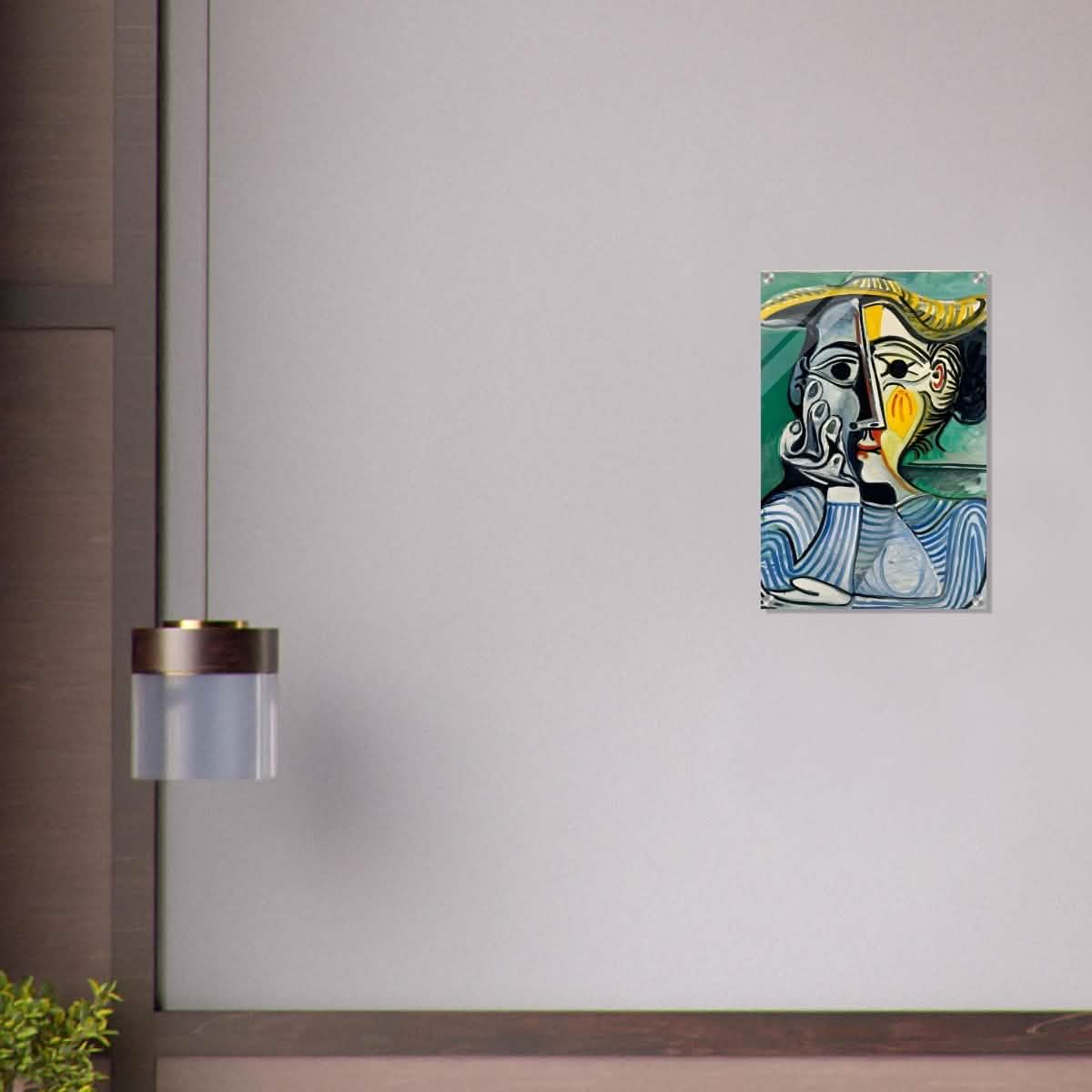 Woman with yellow hat (Jacqueline) by Pablo Picasso - Acrylic Print - 40x60 cm / 16x24″ -