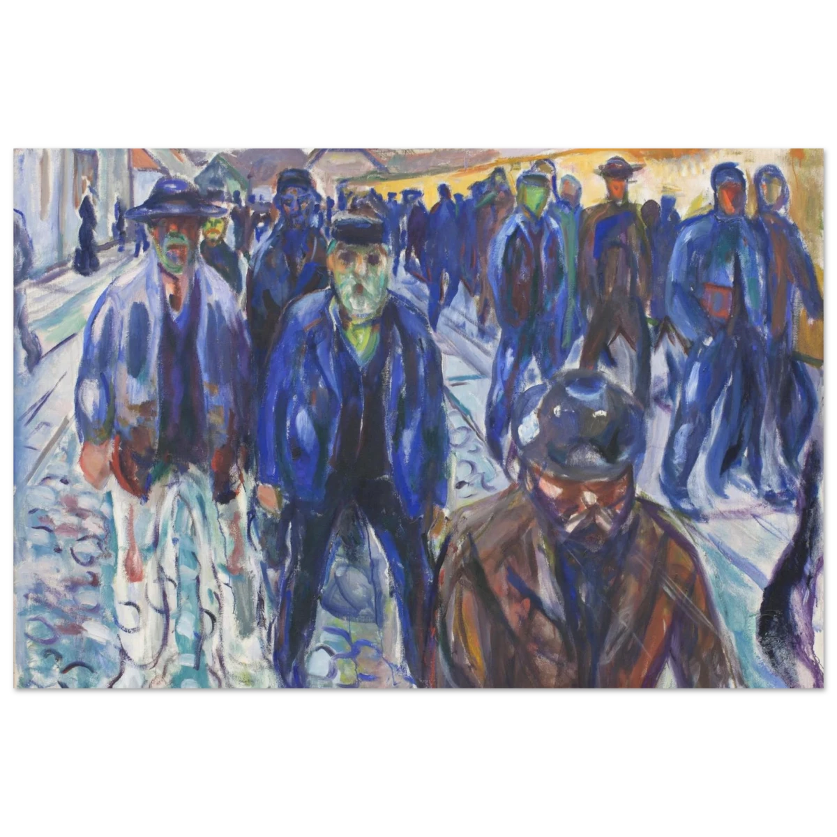 Workers on Their Way Home – Artwork by Edvard Munch| Wall art Print - Fine Art Poster - 60x90 cm / 24x36″ -