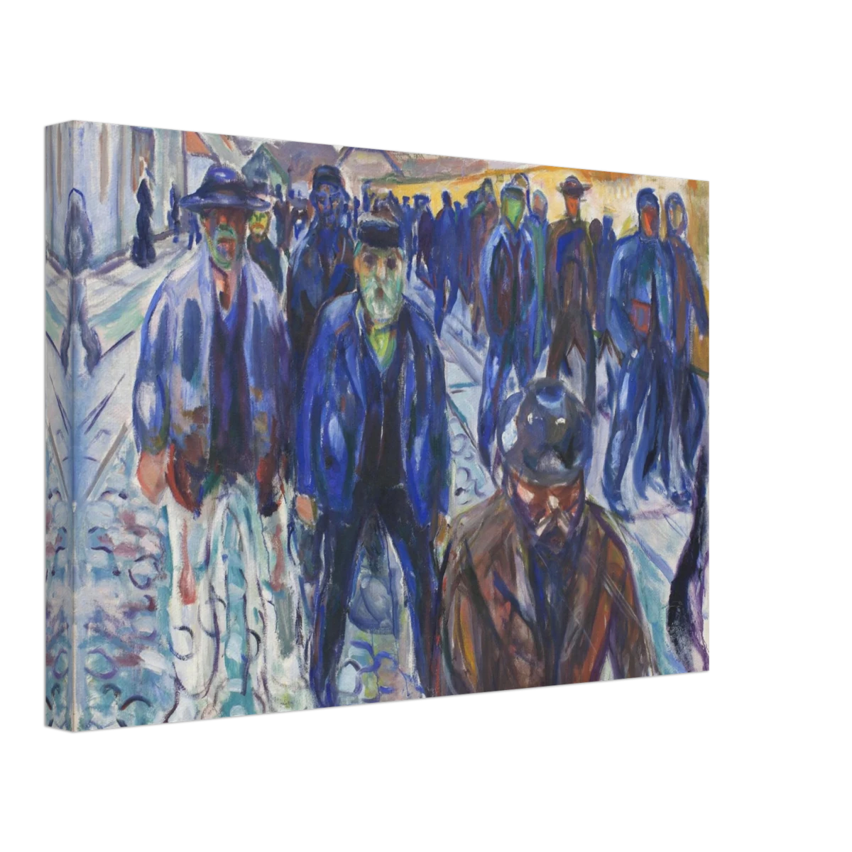 Workers on Their Way Home – Artwork by Edvard Munch| Wall art Print - Canvas - 30x45 cm / 12x18″ -