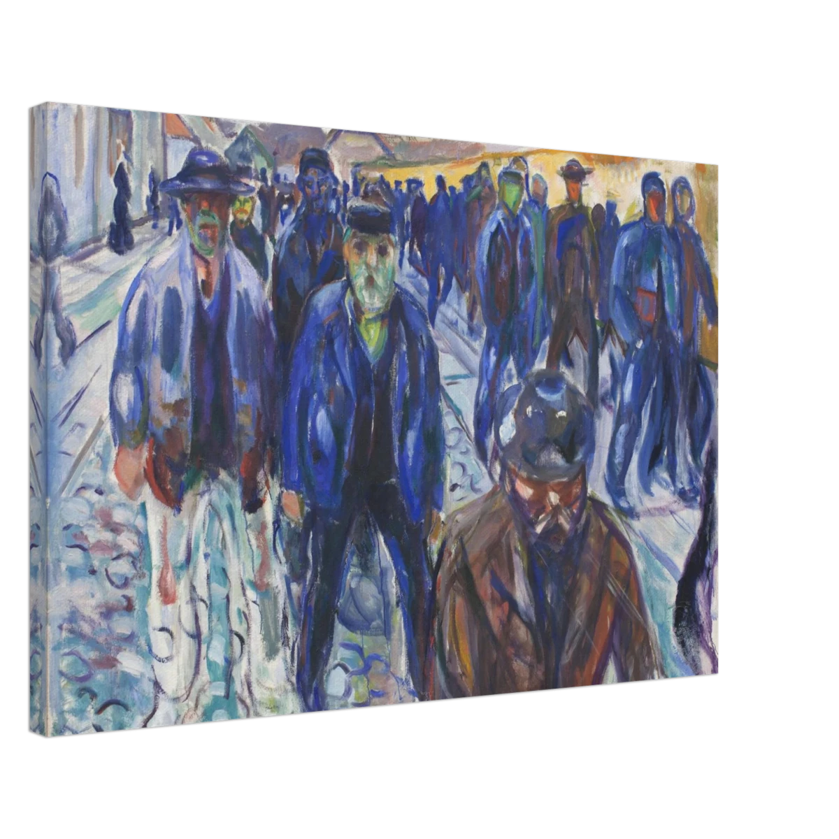 Workers on Their Way Home – Artwork by Edvard Munch| Wall art Print - Canvas - 50x75 cm / 20x30″ -