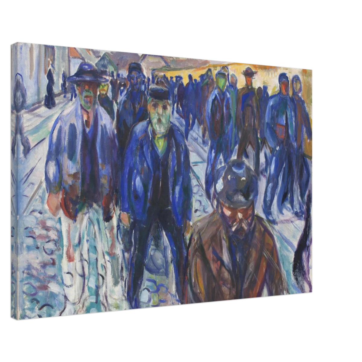 Workers on Their Way Home – Artwork by Edvard Munch| Wall art Print - Canvas - 60x90 cm / 24x36″ -