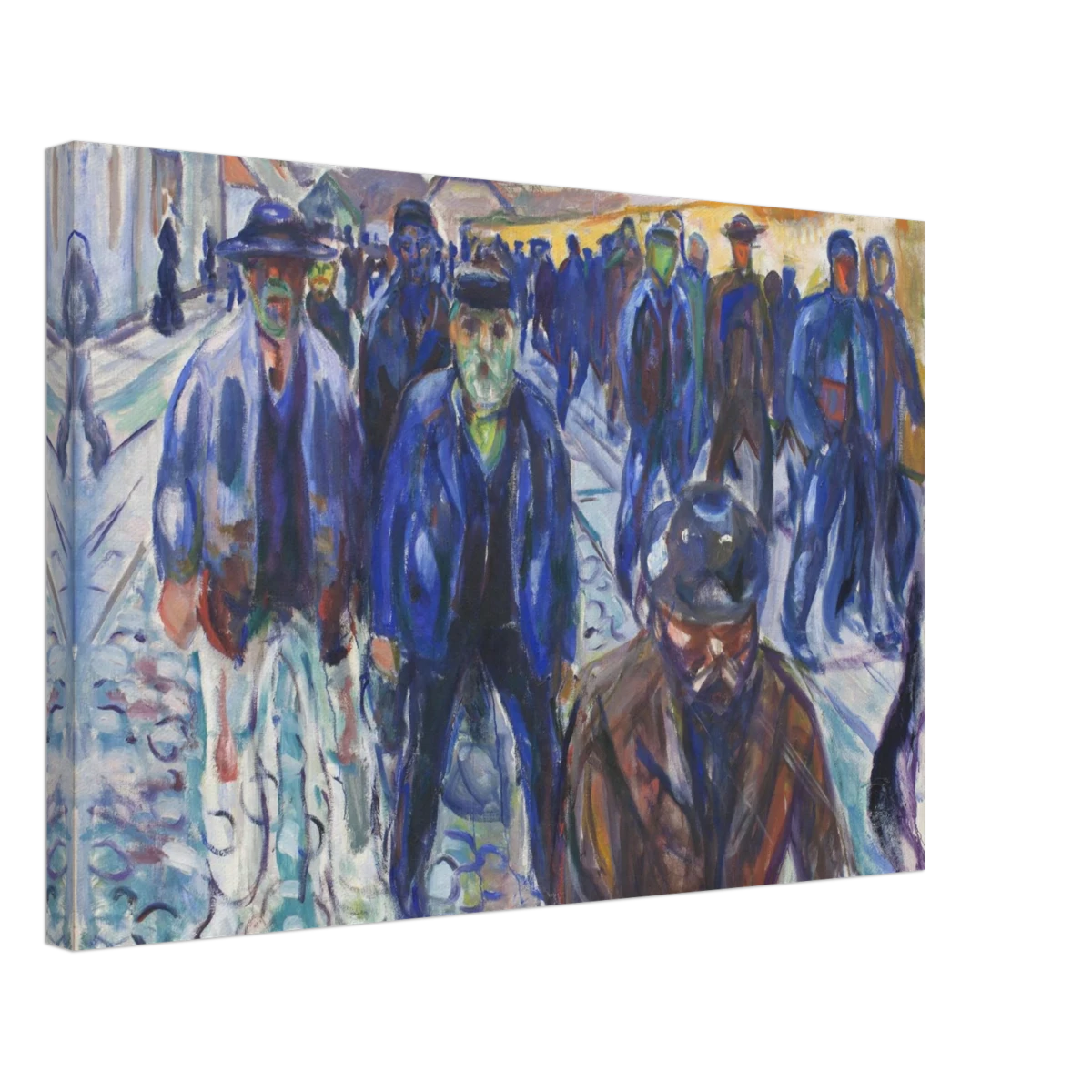 Workers on Their Way Home – Artwork by Edvard Munch| Wall art Print - Canvas - 40x60 cm / 16x24″ -
