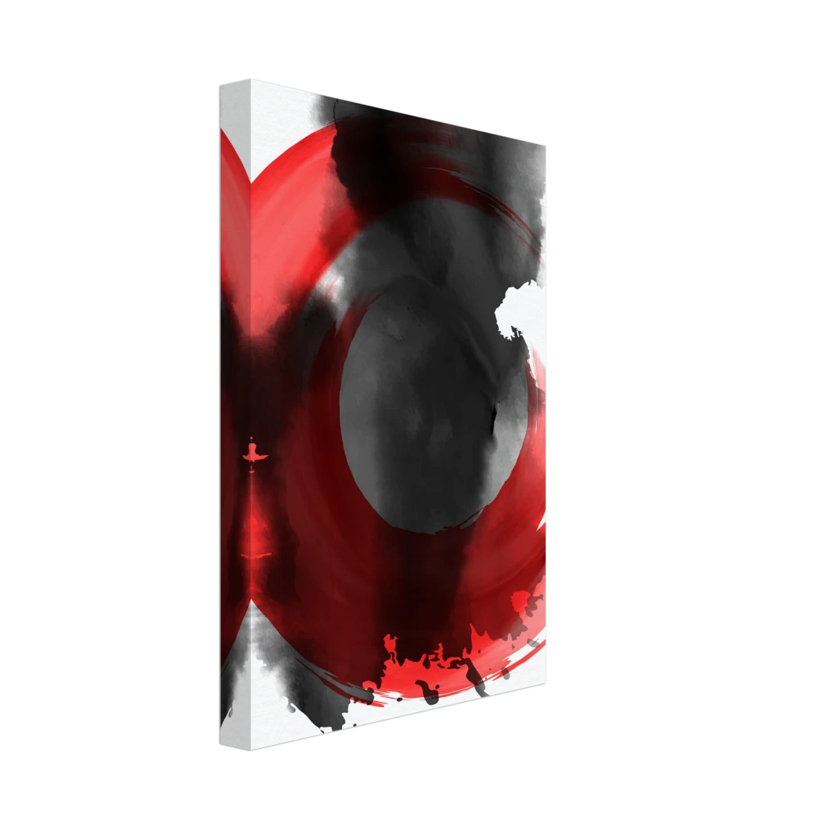 Zen Chaos – Abstract Ink Wash Art Print - Canvas - 20x30 cm / 8x12″ -