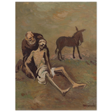 The Good Samaritan by CypriÃ¡n MajernÃ­k â€“ Expressionist Biblical Wall Art PrintBrushed Aluminum Print30x40 cm / 12x16â€³