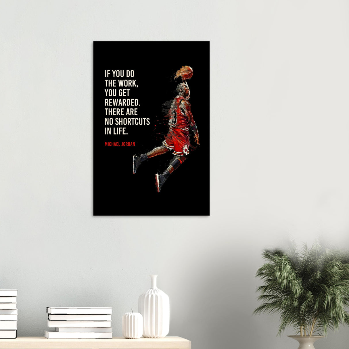 da vinci motivational wall art no shortcuts