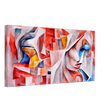 Chromatic Faces â€“ Modern Abstract Cubist Art Print50x100 cm / 20x40â€³